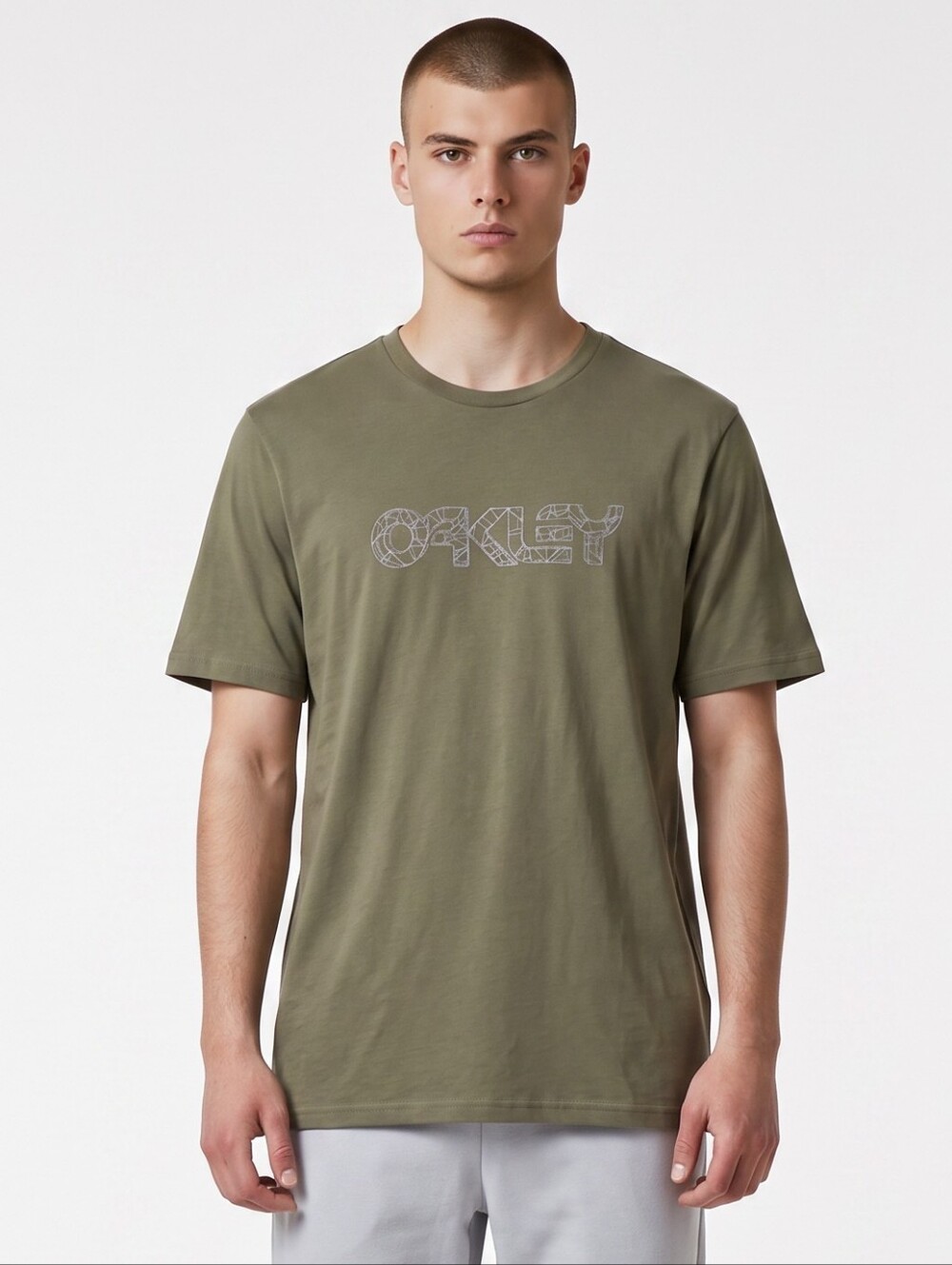 Oakley Olive Green Graphic Logo Short Sleeve Tee